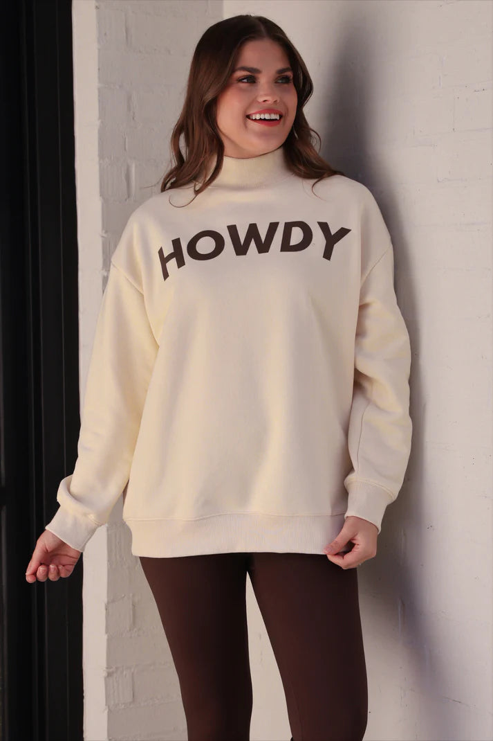 Jess Lea Howdy Mock Neck Pullover