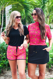 Kora Short Sleeve Mesh Top- Savanna Soirée