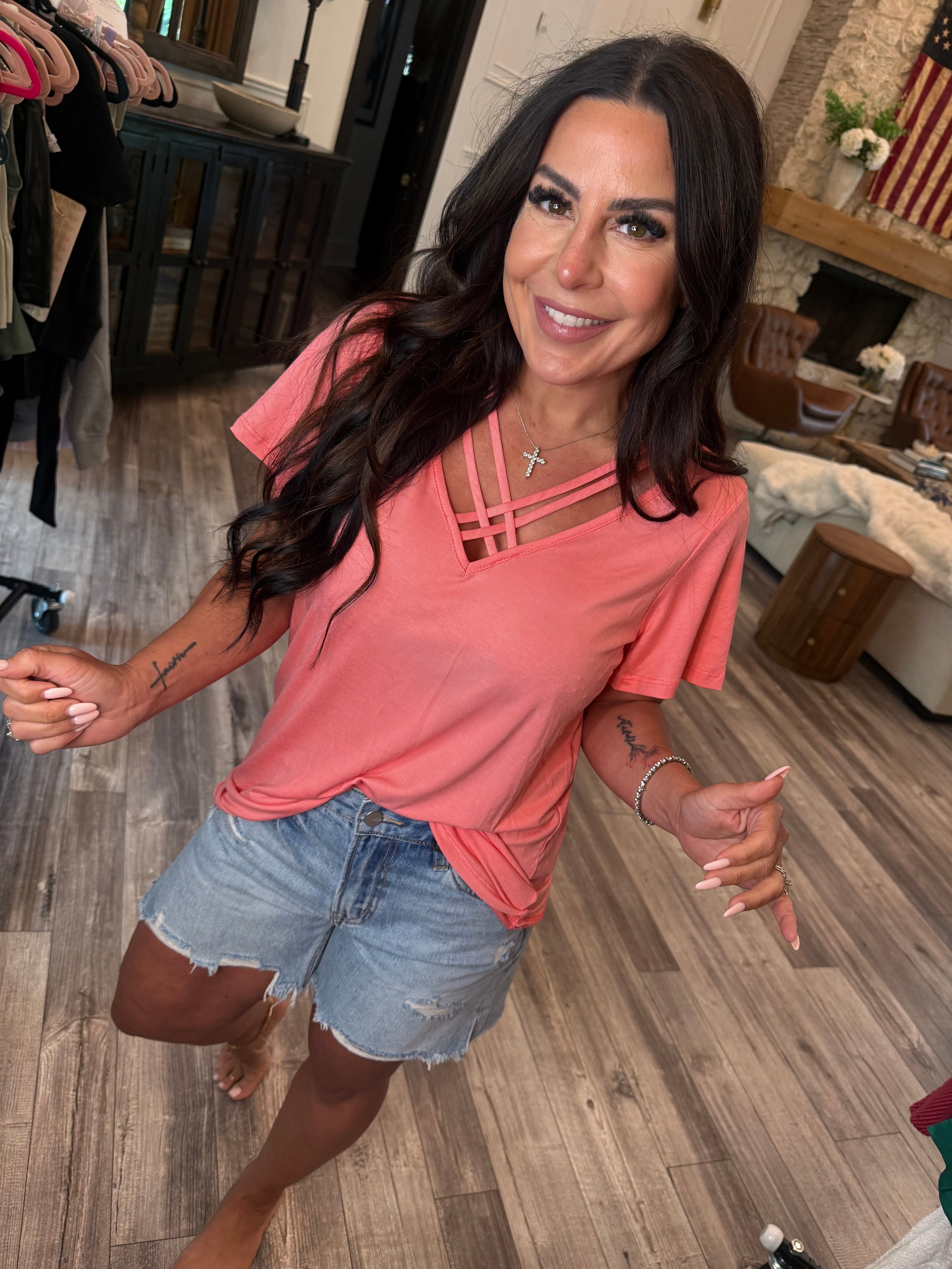 Blush Short Sleeve Top