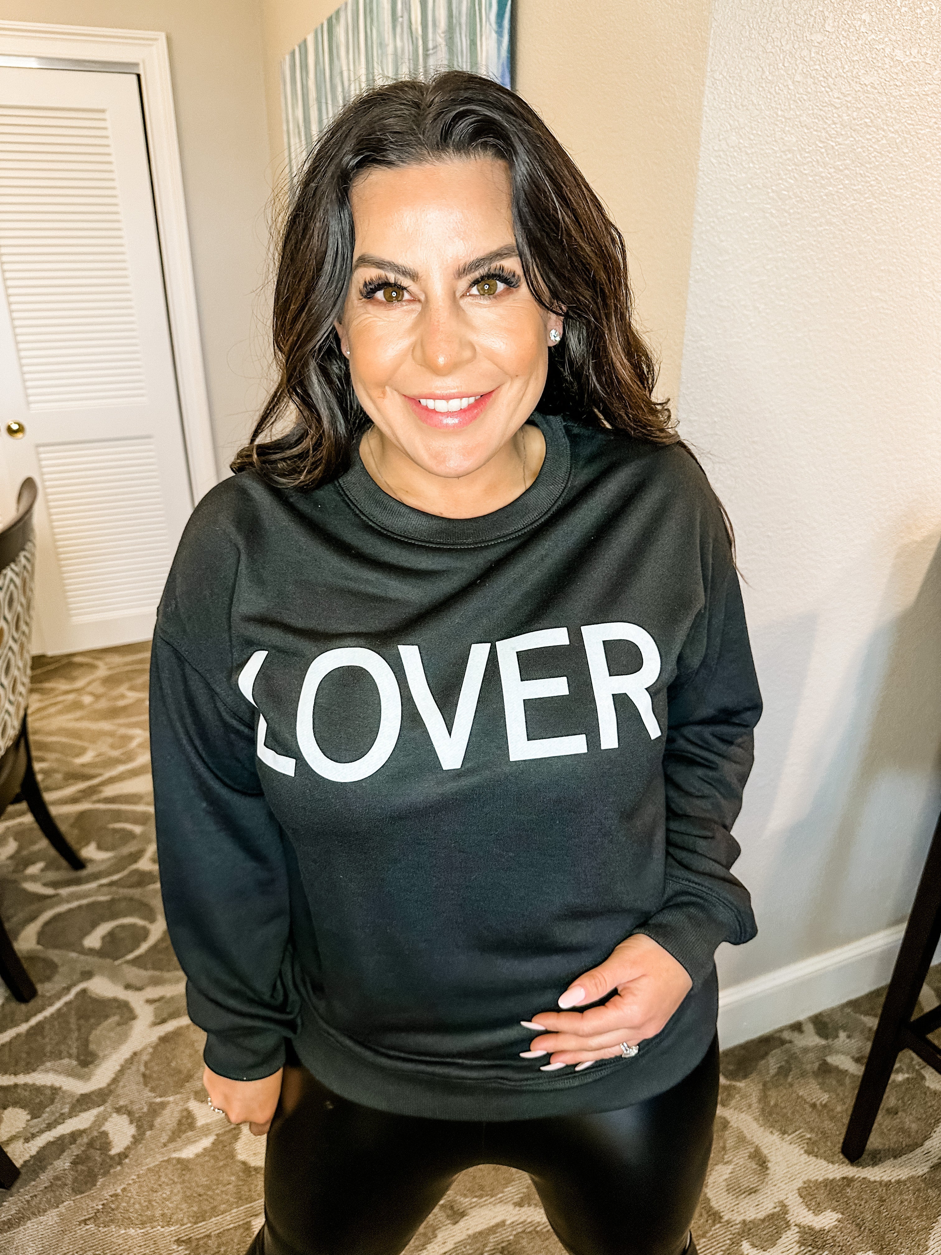 Soft Black Crewneck Sweater Lover