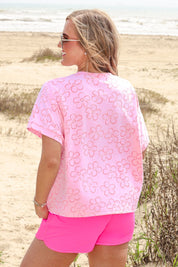 Millie Burn Out Tee- Flowers
