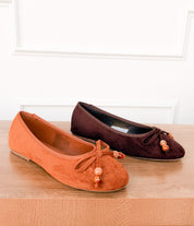 Leilani Beaded Ballet Flat in Chocolate