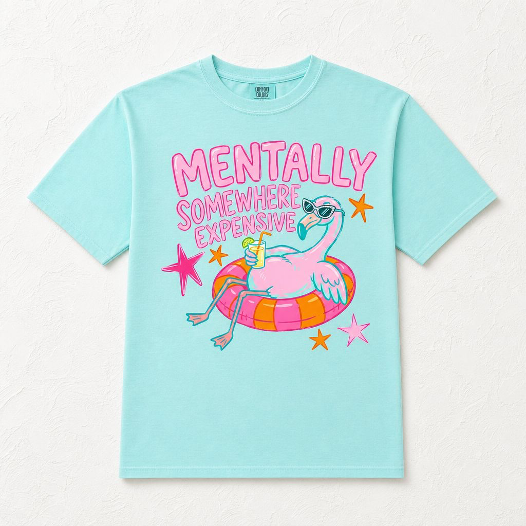 LightAquaBlueT-ShirtWithPlayfulFlamingoGraphic.png
