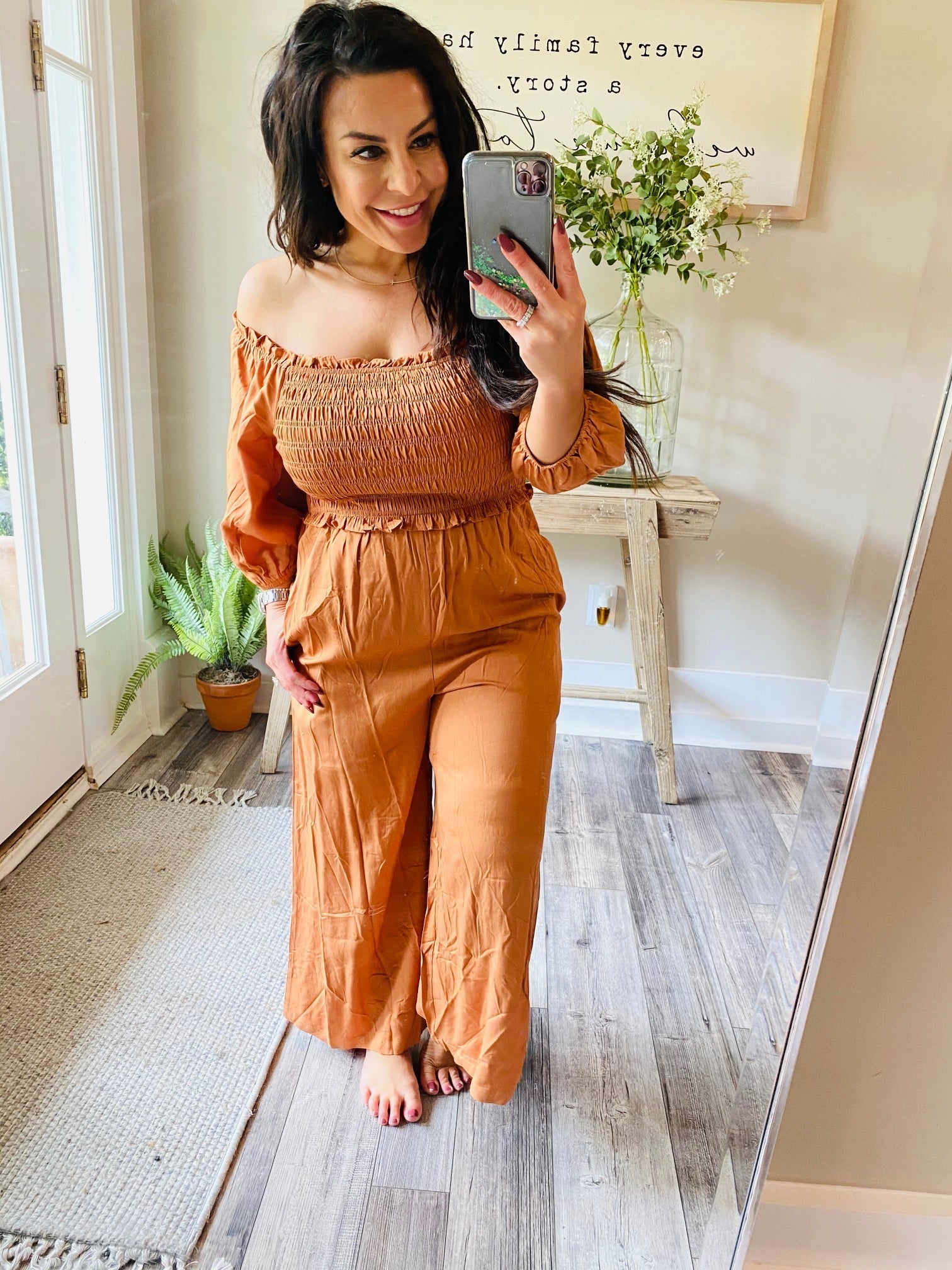 Light Brown Loose Fit Romper