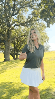 Rib Knit Polo Top, Olive Green