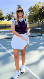 White Pleated Skort With Pocket
