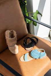 Fringe Star Sandal in Teal