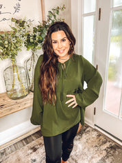 Ultra Soft Hunter Green Long Sleeve Top