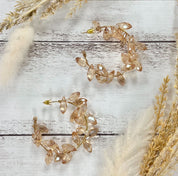 Crystal Gem Hoops, Champagne