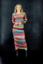 Southwestern Serape Mesh Top