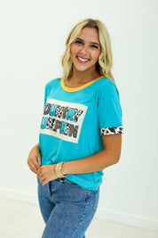 Country Bumpkin Western Ringer Tee
