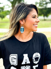 Game Day Darling Football Earrings
