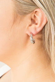 Small Crew Hoops, Silver