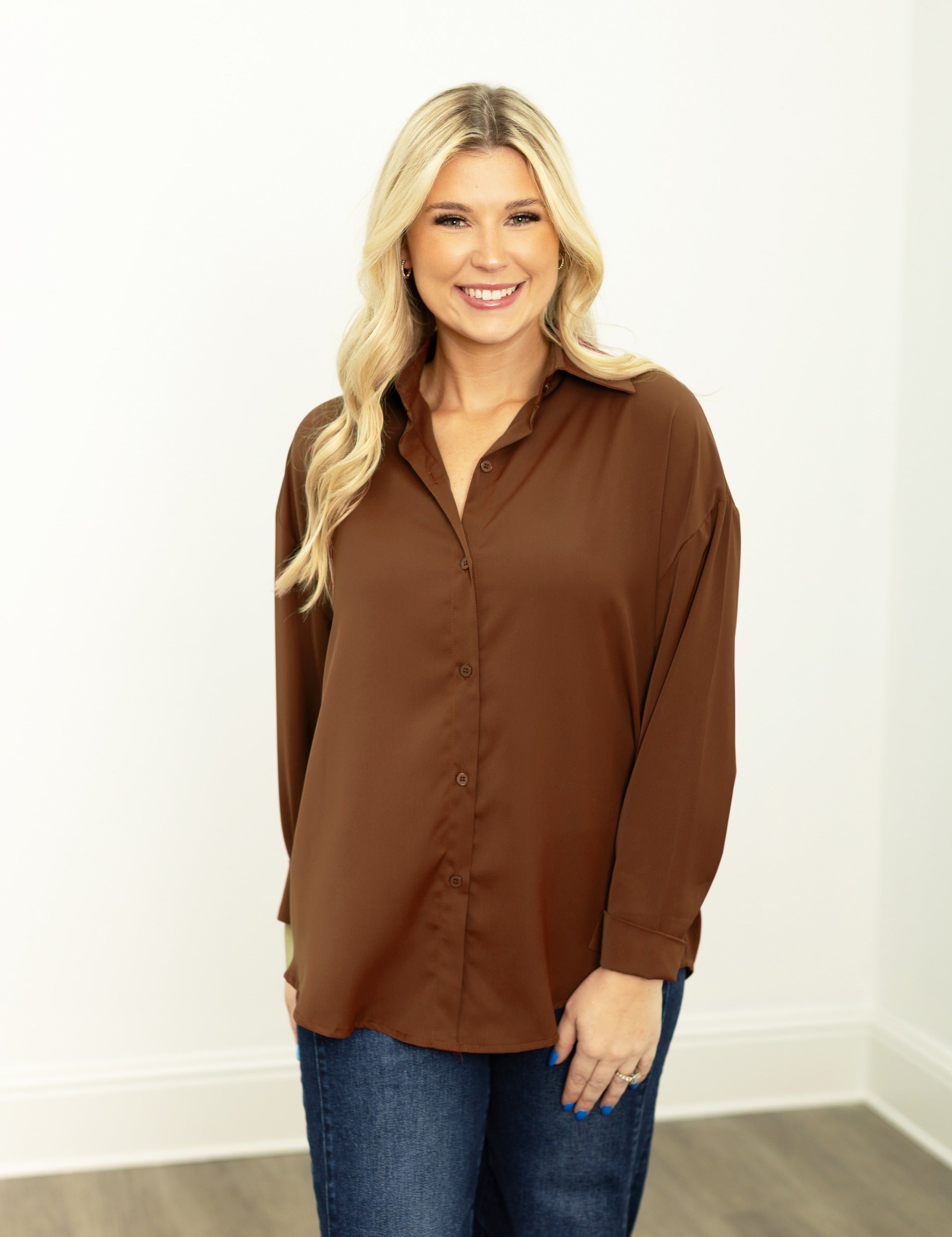 The Kathryn Button-Up, Brown