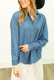 Kathryn Classic Button-Up, Chambray