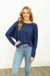 Long-sleeve Crewneck, Navy