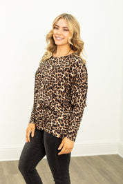 Long-sleeve Crewneck, Leopard