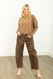 Long-sleeve Crewneck, Brown