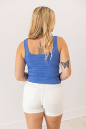 The Olivia High Rise Denim Shorts, White