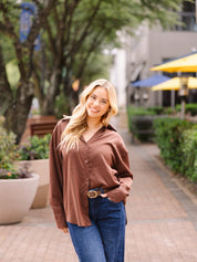 The Kathryn Button-Up, Brown