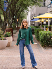 Kathryn Classic Button-Up, Forest Green