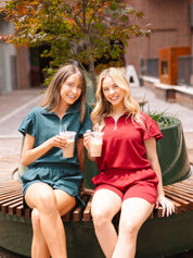 Forest Green Knit Shorts