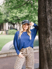 Long-sleeve Crewneck, Navy