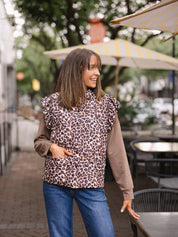 Quilted Puffer Vest, Leopard