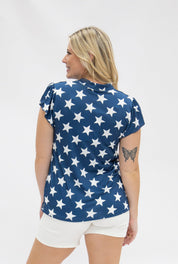 The Nicole V-Neck Top, Stars