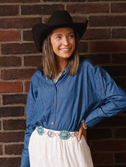 Kathryn Classic Button-Up, Chambray