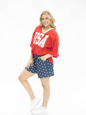 Red Lace "USA" Jersey