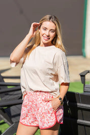 Pink Floral Everyday Shorts