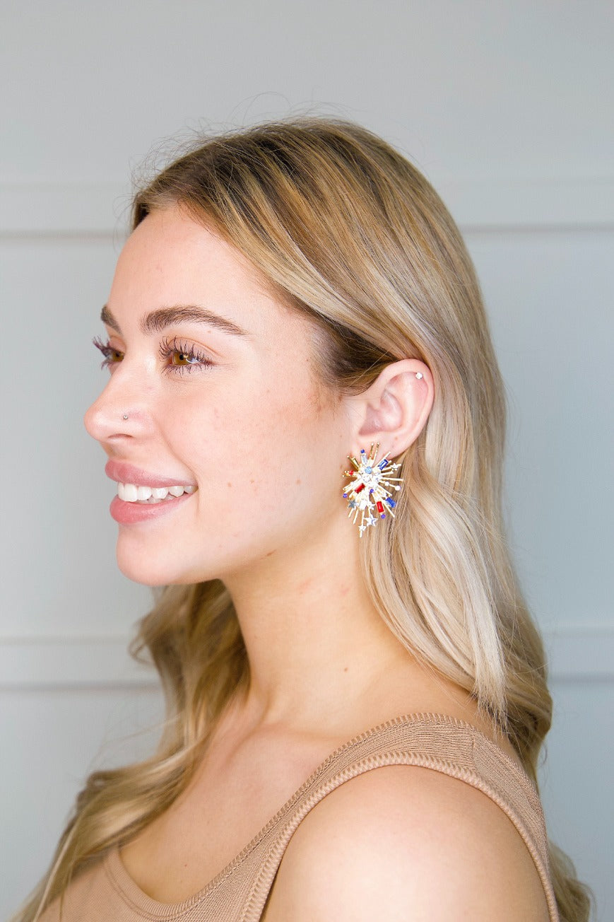 Beaded Firework Earrings