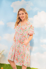 Watercolor Floral Dress