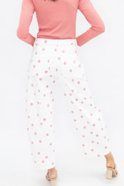 Polka Dot Barrel Jeans, Pink