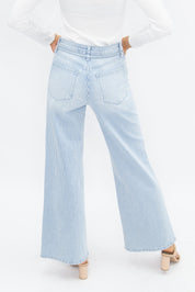 Striped Straight-Leg Jeans
