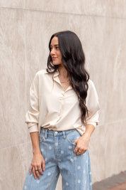 Kathryn Classic Button-Up, Ivory