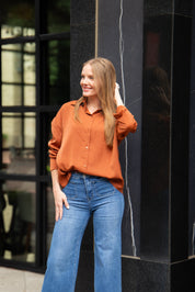 Kathryn Classic Button-Up, Rust