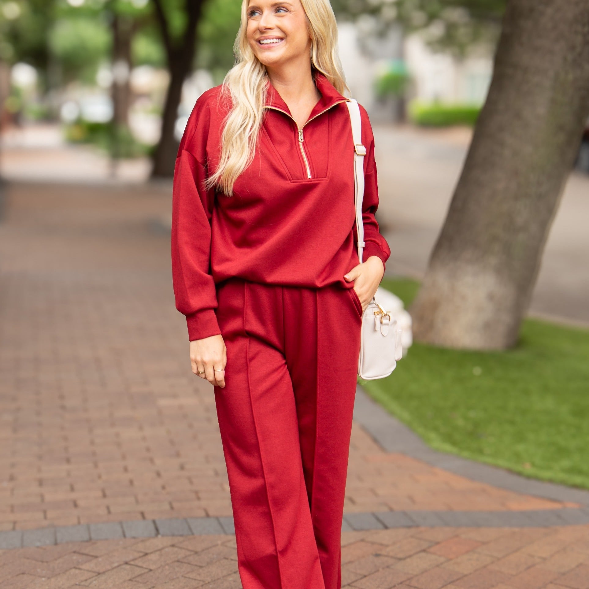 Perfect on the go Butter Soft Pants, Maroon