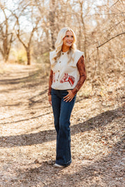 Horses on Ivory Sweater Vest