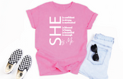 She is me T-shirt (Neon Pink)