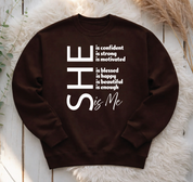 She is Me Sweatshirt (Dark brown)