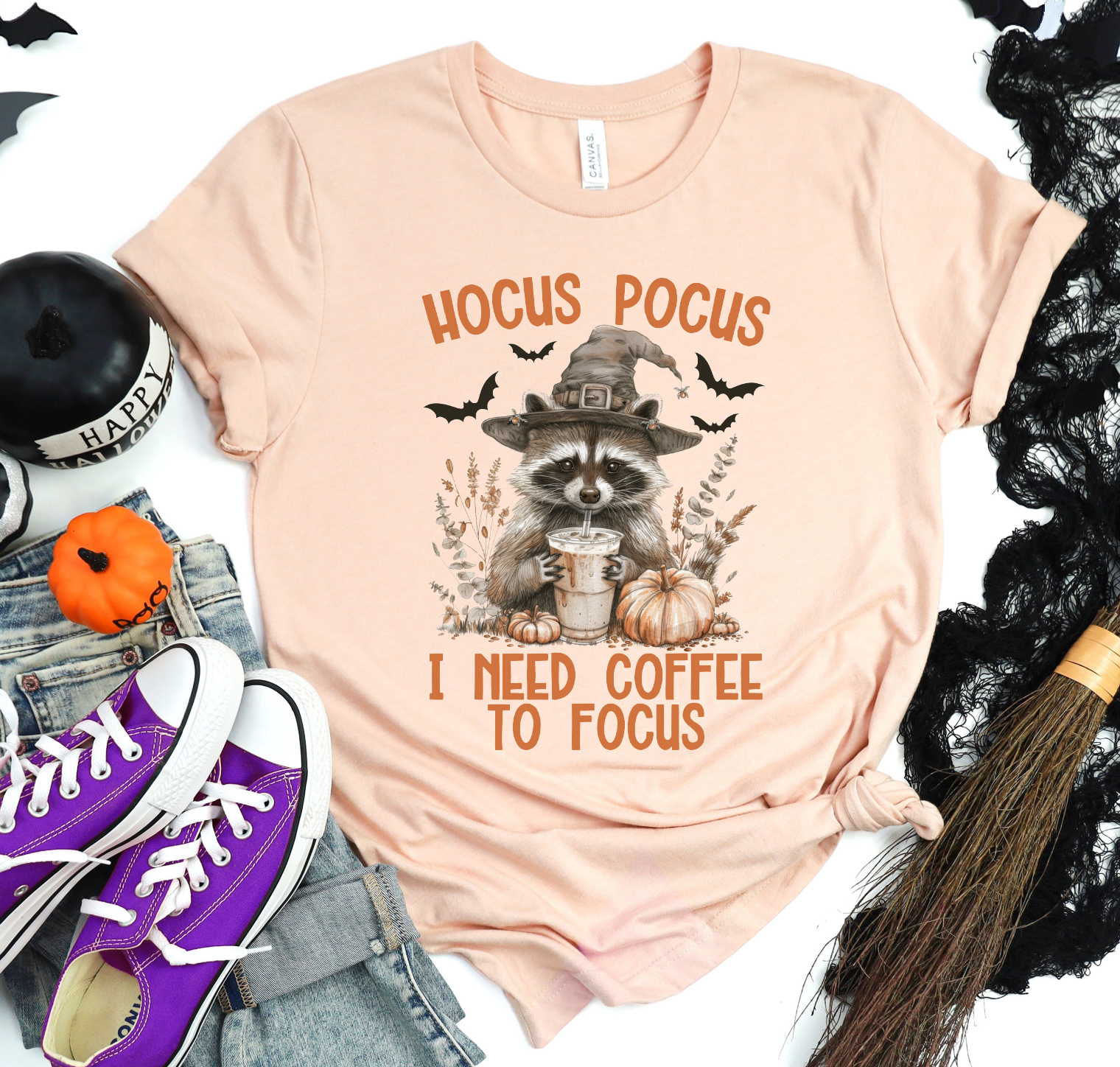 Hocus Pocus I Need Coffee To Focus Raccoon (collective)