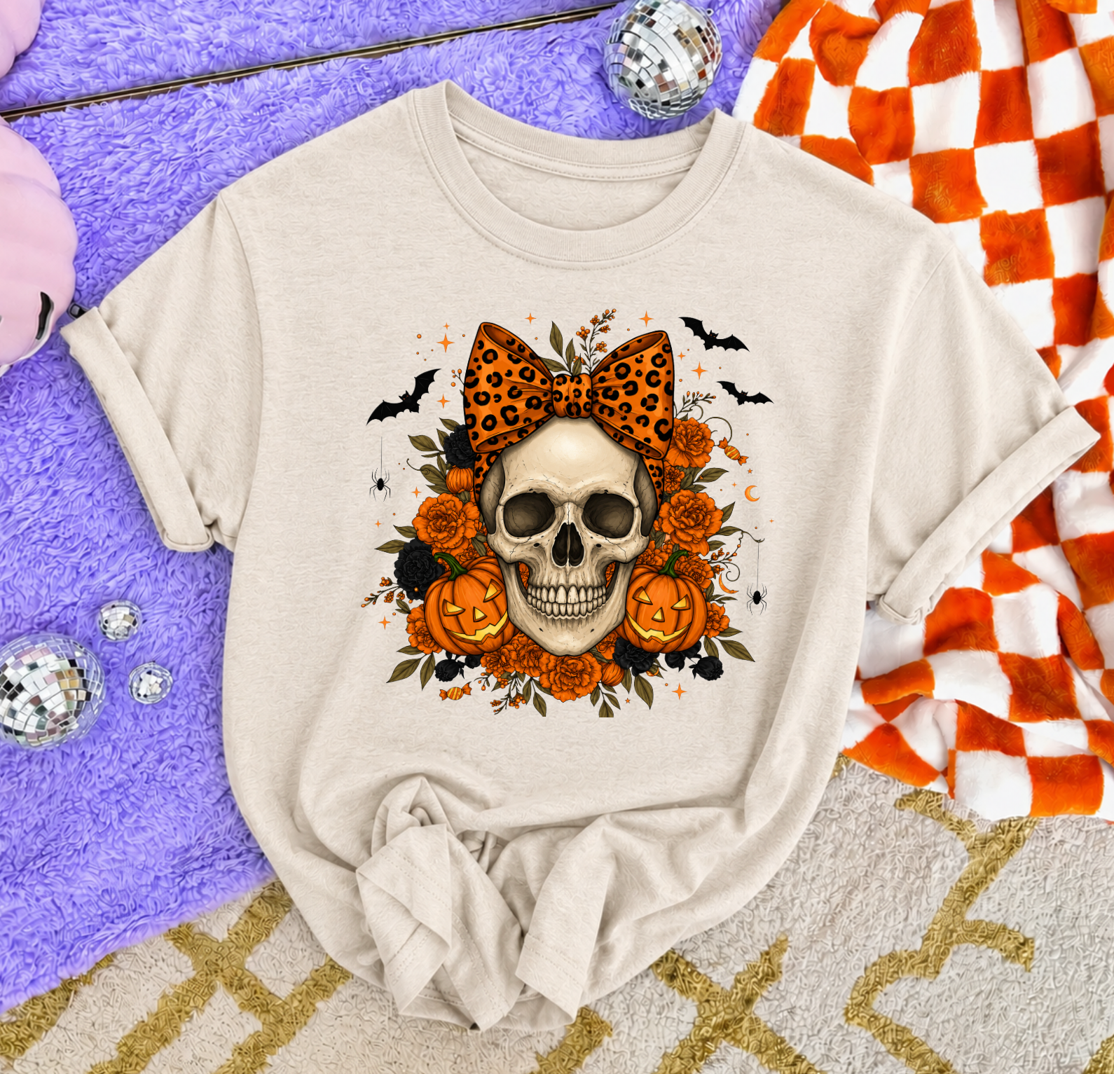 Skull w/leopard bow (collective)