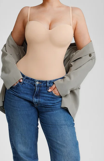 Light Beige Push UP Half Cup Bodyshaping Suit