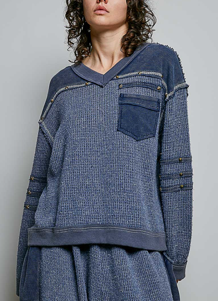 POL  Indigo Blue Luxe Sweater