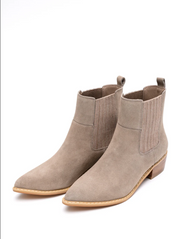 Leonor Suede Ankle Boot in Taupe