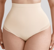 High Waist Black Thong Back Tummy Control Shapewear Panties