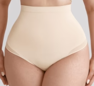 High Waist Black Thong Back Tummy Control Shapewear Panties