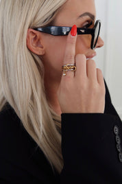 TWO TONED JULIA RING